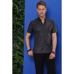 Efor Erkek GK 684 Slim Fit Antrasit Klasik Gömlek - XL