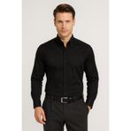 Efor Erkek GK 691 Slim Fit Siyah Klasik Gömlek