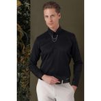 Efor Erkek GK 710 Slim Fit Siyah Klasik Gömlek