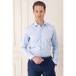 Efor Erkek Gk 720 Slim Fit Dokulu Pamuklulu Klasik Mavi Gömlek