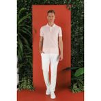 Efor Erkek Slim Fit %100 Pamuk Düğmeli Pembe Polo Yaka Tişört Ts 845 - 2XL