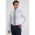 Efor Erkek Slim Fit %100 Pamuk Non Iron Kumaş Kolay Ütülenebilir Mavi Gömlek Gk 734 - 2XL