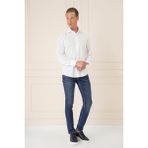 Efor Erkek Slim Fit %100 Pamuklu Non Iron Ütülenebilir Kumaş Klasik Beyaz Gömlek Gk 735 - 3XL