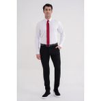 Efor Erkek Slim Fit Beyaz Gömlek GK 754 - 4XL