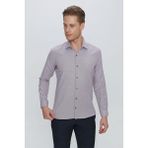 Efor Erkek Slim Fit Bordo Klasik Gömlek GK 672