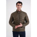Efor Erkek Slim Fit Hakim Yaka Yan Cepli Kaz Tüyü Haki Şişme Mont MT 176