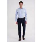 Efor Erkek Slim Fit Mavi Gömlek GK 758 - 4XL