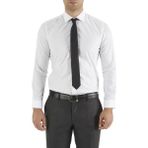 Efor Erkek Slim Fit Pamuk Saten Uzun Kol Klasik Beyaz Gömlek Gk 157 - 2XL