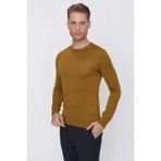 Efor Erkek Slim Fit Pamuklu Tütün / Kahverengi Triko Kazak TR 840