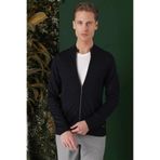 Efor Erkek Slim Fit Ribanalı Yünlü Fermuarlı Hırka Lacivert Triko Kazak TR 860