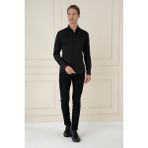 Efor Erkek Slim Fit Siyah Gömlek G 1580 - XL
