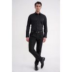 Efor Erkek Slim Fit Siyah Gömlek GK 753