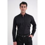 Efor Erkek Slim Fit Siyah Gömlek GK 754 - 4XL