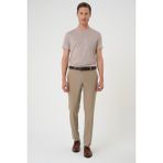 Efor Erkek Slim Fit Yün Klasik Koyu Bej Kumaş Pantolon P 1191 - 46
