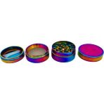 Efotech 40MM-RAINBOW Grınder 4 Kat Herbal Baharat Öğütücü Parçalayıcı Paslanmaz Çelik Mıknatıslı Gırgır