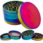 EFOTECH GRINDER Parçalayıcı Metal baharat öğütücü herb spice 4 katmanlı 40MM / 50MM / 63MM (RAINBOW, 50MM), ETG-40M-SYH