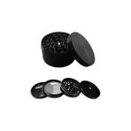 Efotech Grinder Parçalayıcı Metal Baharat Öğütücü Herb Spice 4 Katmanlı 40MM / 50MM / 63MM (Siyah,