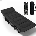 Efsane Kamp - Konfor Ultralight Kampet Portatif Kamp Yatağı Siyah - 190X68X35CM