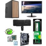 EFSOFFİCE0006-2 - I3 6. Nesil 8gb Ram 256GB SSD 20 Inç Monitör Klavye Mouse Ofis Bilgisayarı - Siyah
