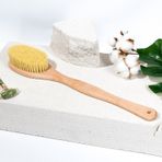 Efsoon Organics Islak ve Kuru Kullanım Kabak Lifi Sert Kıllı Sırt Fırçası Oval naturel