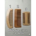 Efsoon Organics Kayın Ağacı Tarak - Doğal Saç Dostu Kaliteli Sağlam Gövde - 3