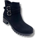Efsun 2160-26 Yağlı Deri Trend Fashion Fermuarlı Kadın Bot - Siyah