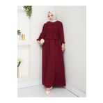 EFSUN MODA ETEKLI GİPELİ BLUZ BEBE YAKA TESETTÜR TAKIM