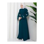 EFSUN MODA KOLU KELEBEK İŞLEMLİ ABAYA TESETTÜR GIYIM KADIN FERACE ELBISE