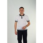 eg38 Nakışlı Triko Tişört Beyaz