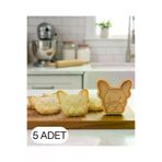 EGATOPTAN egeaa.4434KRB0003AD5egeaa.4444 5Li Fransız Bulldog Şekillendirici Kalıp Kurabiye Hamur Kesici Oyun Ve Şeker Hamuru Seti