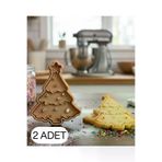 EGATOPTAN egeaa.4434KRB0015AD2egeaa.4444 2Li Noel Ağacı Christmas Tree Şekillendirici Kalıp Kurabiye Hamur Kesici Oyun Ve Şeker Hamuru Seti
