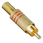 egb TOS RCA FİŞ METAL GOLD ERKEK KONNEKTÖR (KIRMIZI KODLU)