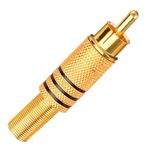 egb TOS RCA FİŞ METAL GOLD ERKEK KONNEKTÖR (SİYAH KODLU)