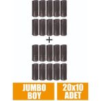 Ege Ayaz Ambalaj Çöp Torbası Jumbo Boy 10’lu 20 Rulo 300 gr Ultra Kalın 80x110 cm Çöp Poşeti