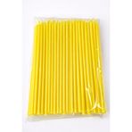 Ege Concept Life 100'lü Paket 12 cm İnce Sarı Pasta, Cupcake Mumu - Doğum Günü Parti Süsü ve Kutlama Mumu