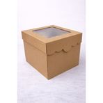 Ege Concept Life Asetat Pencereli Kraft Pasta Kutusu 21x21x25 cm | Pastane & Organizasyon - Paketleme ve Sunum