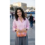 Ege Fular Şal Sanat Serisi – 30X20 cm Premium Kadife El Portföyü ve Çok Amaçlı Büyük Boy Cüzdan - 147-Renkli