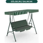 Ege Gölgelikli Bahçe Balkon Teras Salıncak Yeşil