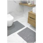 Ege Halı %100 Organik Pamuk Banyo 2li Paspas Lüks Klozet Takımı Floş Boncuk Dikdörtgen Halı Capri