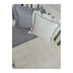 Ege Home Deluxe %100 Pamuklu Fırfırlı Bebek Pike Takımı Gri