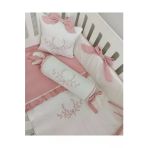 Ege Home Deluxe %100 Pamuklu Nakışlı 3 Parça Pike , Şeker Yastık, Fiyonklu Yastık Seti