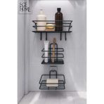 EGE HOME STORE Ömür boyu paslanmaz yapıskanlı banyo düzenleyici raf metal diş fırcalık metal sabunluk