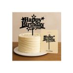 Ege Pastacılık Happy Birthday Pleksi Siyah Pasta Süsü