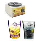 Ege Sir Dpr Max Ağda Makinesi + Vi-Vet Naturel Granül İnci Ağda 250 G + Siyah Granül İnci Ağda 250 G