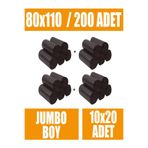 egeayazambalaj Çöp Torbası Jumbo Boy 10’lu 20 Rulo 300 gr Ultra Kalın 80x110 Çöp Poşeti