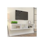 Egecan Mobilya Beyaz 140 Cm Tv Ünitesi Tv Sehpası Tv Standı Duvar Rafı Kitaplık