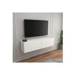 Egecan Mobilya Beyaz 80 Cm Tv Ünitesi Tv Sehpası Duvar Rafı Kitaplık