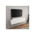 Egecan Mobilya Beyaz 90 Cm Tv Ünitesi Tv Sehpası Duvar Rafı Kitaplık