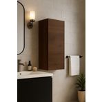 Egecan Mobilya Duvara Monte Tek Kapaklı 3 Raflı Banyo & Kiler Dolabı – Meşe/Suntalam, 85×30×30 cm