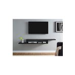 Egecan Mobilya Siyah 180 Cm Tv Ünitesi Tv Standı Duvar Rafı Kitaplık
